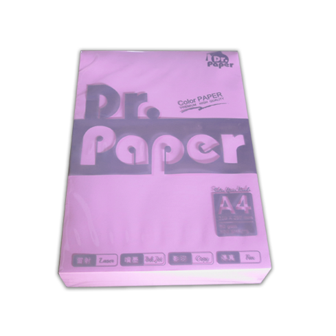 Dr.Paper A4 80gsm多功能色紙-桃紅 500入/包 #175
