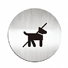 鋁質圓形貼牌-禁止攜帶寵物-#610710C