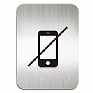 鋁質方形貼牌-禁止使用手機-#610910S