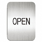 鋁質方形貼牌-英文“營業中“指示-#611110S