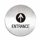 鋁質圓形貼牌-英文“入口“指示-#612110C
直徑8.3cm