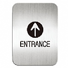 鋁質方形貼牌-英文“入口“指示-#612110S