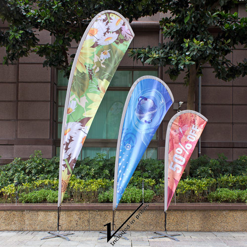 [客製化] 中型水滴直立旗(適用於一般硬地) 彩色印刷 宣導品 禮贈品 HFPWP  S1-22024B1
